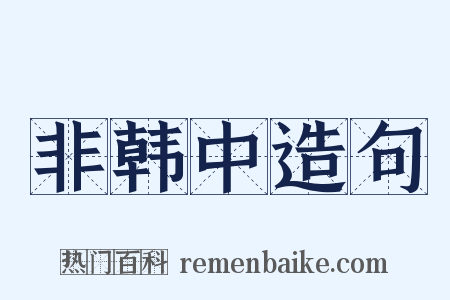 非韩中造句是什么意思的图片